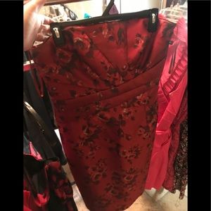 White House Black Market Red Satin Dress